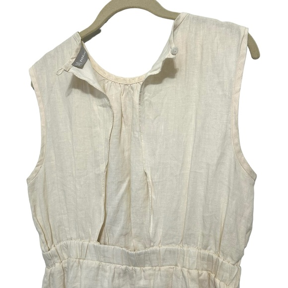 Everlane The Linen Open Back Dress Sz 6 Cream - Picture 12 of 14